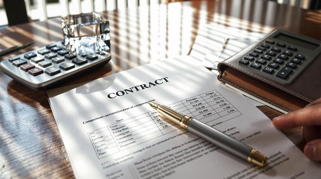 analyze contract terms pricing